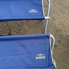 アウトドア用　折り畳み椅子　2人掛け　未使用品　二脚の画像