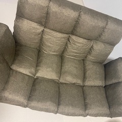 2人掛けソファベッド ブラウンの画像