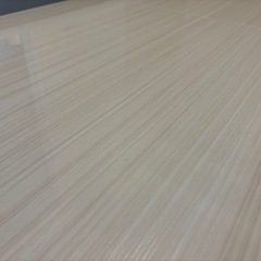 ホワイト木目調ローテーブル美品の画像