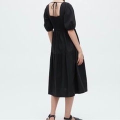 ユニクロワンピース黒XLの画像