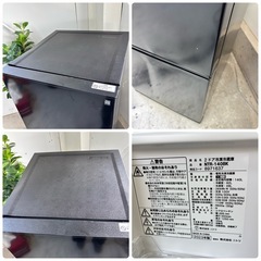 ニトリ 2ドア冷凍冷蔵庫 2023年製 140L 冷蔵庫 ブラック NTR-140BKの画像