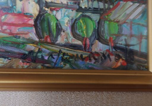 山本仁吉 新世紀美術協会会員 桜島の絵 （額装済み油絵） 山本仁吉 新世紀美術協会会員 桜島の絵 （額装済み油絵） 山本仁吉 新