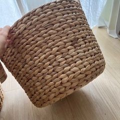無印　かご　ランタン　収納バスケットの画像