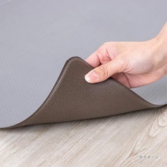 すき間を埋めるキッチンマット L-Fit モカXXL 60cm×270cm 厚み6mm クッション性 抗菌 燃えにくい 防カビ 拭くだけお手入れの画像