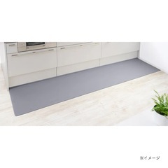 すき間を埋めるキッチンマット L-Fit モカXXL 60cm×270cm 厚み6mm クッション性 抗菌 燃えにくい 防カビ 拭くだけお手入れの画像