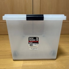 【無料でお譲りします】キャスター付きコンテナ 410×135×340 収納ボックス 収納ケース 即日受け渡し可能 中古 状態良好の画像