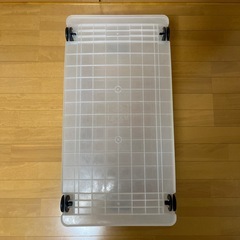 【無料でお譲りします】キャスター付きコンテナ 410×135×340 収納ボックス 収納ケース 即日受け渡し可能 中古 状態良好の画像