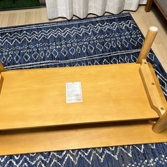 廃番　無印良品 木製ローテーブル・オーク材　状態良好の画像