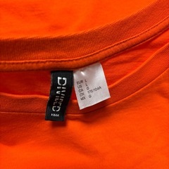Ｈ＆Ｍ 着丈短めTシャツ オレンジ 8分袖くらいの画像