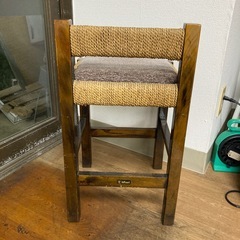 ロープ編みデザインチェア　4脚あります。の画像