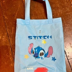 【スティッチ】キッズレインコート 100cm 袋付き（難あり／南大分）の画像