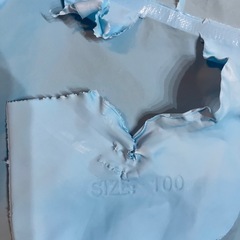 【スティッチ】キッズレインコート 100cm 袋付き（難あり／南大分）の画像