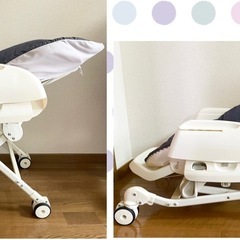 コンビ　combi ネムリラ　ハイ＆ロースウィングラック　ラック　取扱説明書　離乳食　椅子　赤ちゃん　子ども用チェア　おまけあり　ミッキー　お食事カバー　　の画像