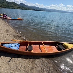 手作りウッド製カナディアンカヌー🛶の画像