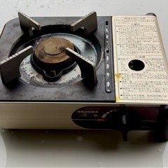 アウトドアに！EVEREST 小さなコンロ ちょっとぐるめ カセットコンロ シルバー MG-010 中古の画像