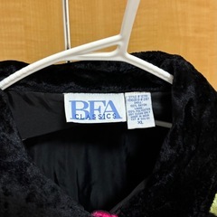 BFA CLASSICS ベロアアウター ベロアジャケット 黒アウター 黒ジャケット カラフル レトロの画像