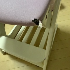 お話し中  デスク  ホワイト  椅子付きの画像