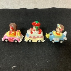 不二家　ペコちゃん　ミニカー　プルバックカー　バースディカー　飛行機　3点　食玩の画像