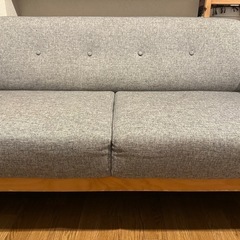 LOWYA 2人掛け ソファ グレーの画像