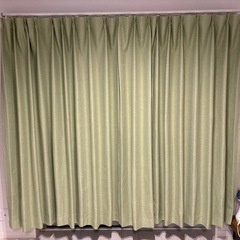 カーテンセット ノーブル3 YGR+エコオアシスレース2枚組／遮光UVカットの画像