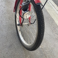 自転車赤の画像