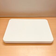 折りたたみ式ミニテーブル（ホワイト/イエロー）高さ６段階調整可能の画像
