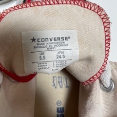 CONVERSE ALL STAR ハイカットスニーカー レッド24.5センチの画像