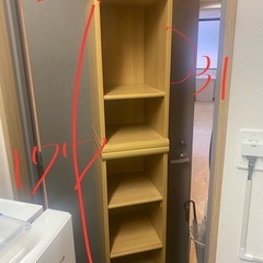 靴箱使用可能、細長収納棚の画像