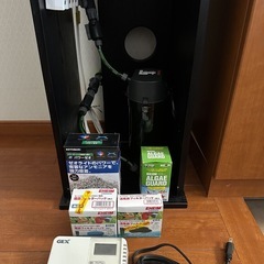 コトブキ 縦型スリム水槽＋専用台座+ポンプ+照明+タイマーセットの画像
