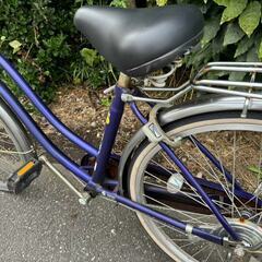 24インチ自転車 ブルー 鍵・ライト付きの画像