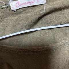 処分価格　古着　大きいサイズ　ゆったり　ダークグリーン　長袖Tシャツ　3L XXLの画像