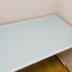 美品　おしゃれなスチール付きデスクの画像