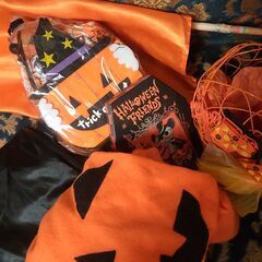 中古　クリスマス飾り　ハロウイーン用マント等　　差し上げます（どちらかでも　両方でも）の画像