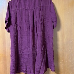 【古着】Lieto Fulala ワインレッド 半袖シャツ LLの画像