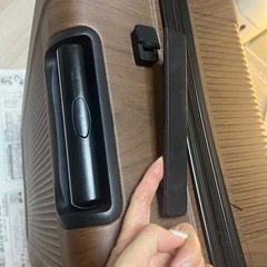 おしゃれ木目スーツケースの画像