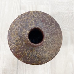 丹羽 立杭焼 花入 丹水作 田中陶工 共箱 高さ約18cmの画像