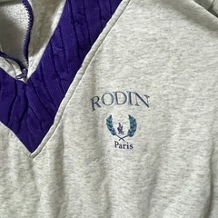 US古着　RODIN Paris　スウェット　レディース　ハーフジップ　前V.の画像
