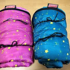 コールマン シュラフ(寝袋)　子供用２個（青とピンク）の画像