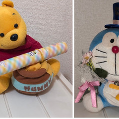 ドラえもん　くまのプーさん　ぬいぐるみ電報の画像