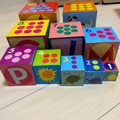 知育玩具　箱　数字の画像