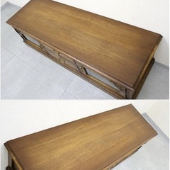 20万旭川家具 加藤木工 ベバン テレビボード ナラ材 無垢材 TVボード ローボードの画像