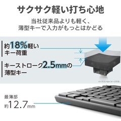 ELECOM ワイヤレスキーボード　マウスセット
の画像
