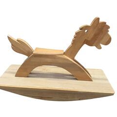 ○木製のロッキングホース　木馬 玩具の画像