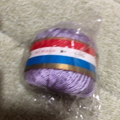 手芸　レース糸　ハンドメイド　紫の画像