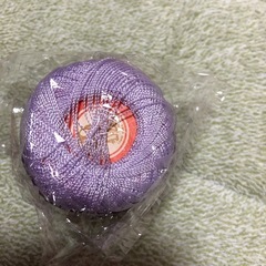 手芸　レース糸　ハンドメイド　紫の画像