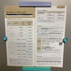 ホテルハーヴェスト優待券1枚の画像
