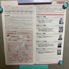 東急リゾートホテル・東急ステイ優待券3枚ホテルハーヴェスト1枚の画像