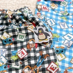 【新品】TOY STORY トイストーリー ギンガムチェック パンツ 2枚セット 80㎝の画像