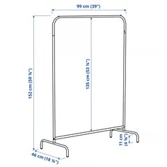 ★オープンラック＋ハンガーラック★ヨナクセル IKEA イケアJONAXEL ホワイトの画像