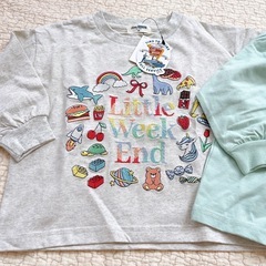 【新品】Little WeekEnd 長袖Tシャツ 2枚セット90cmの画像